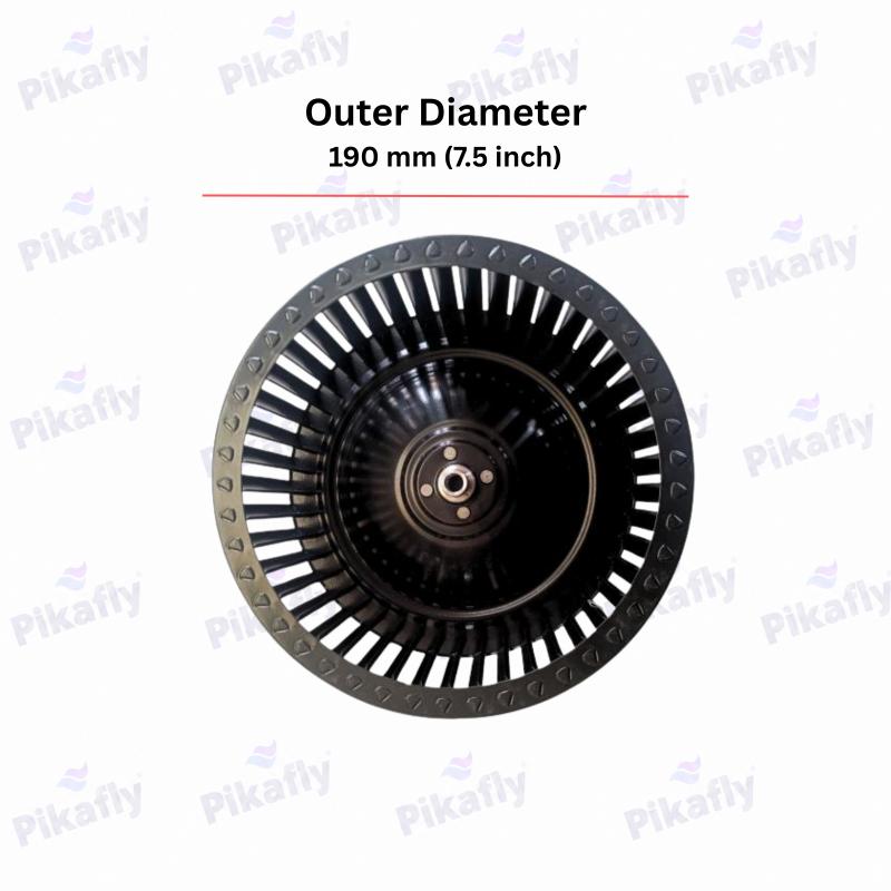 Pikafly® – Chimney Metal Blower Size (Outer Diameter 190 mm (7.5 inch), Height 100 mm (3.9 inch)) Center Hole Size - Standard - Image 2