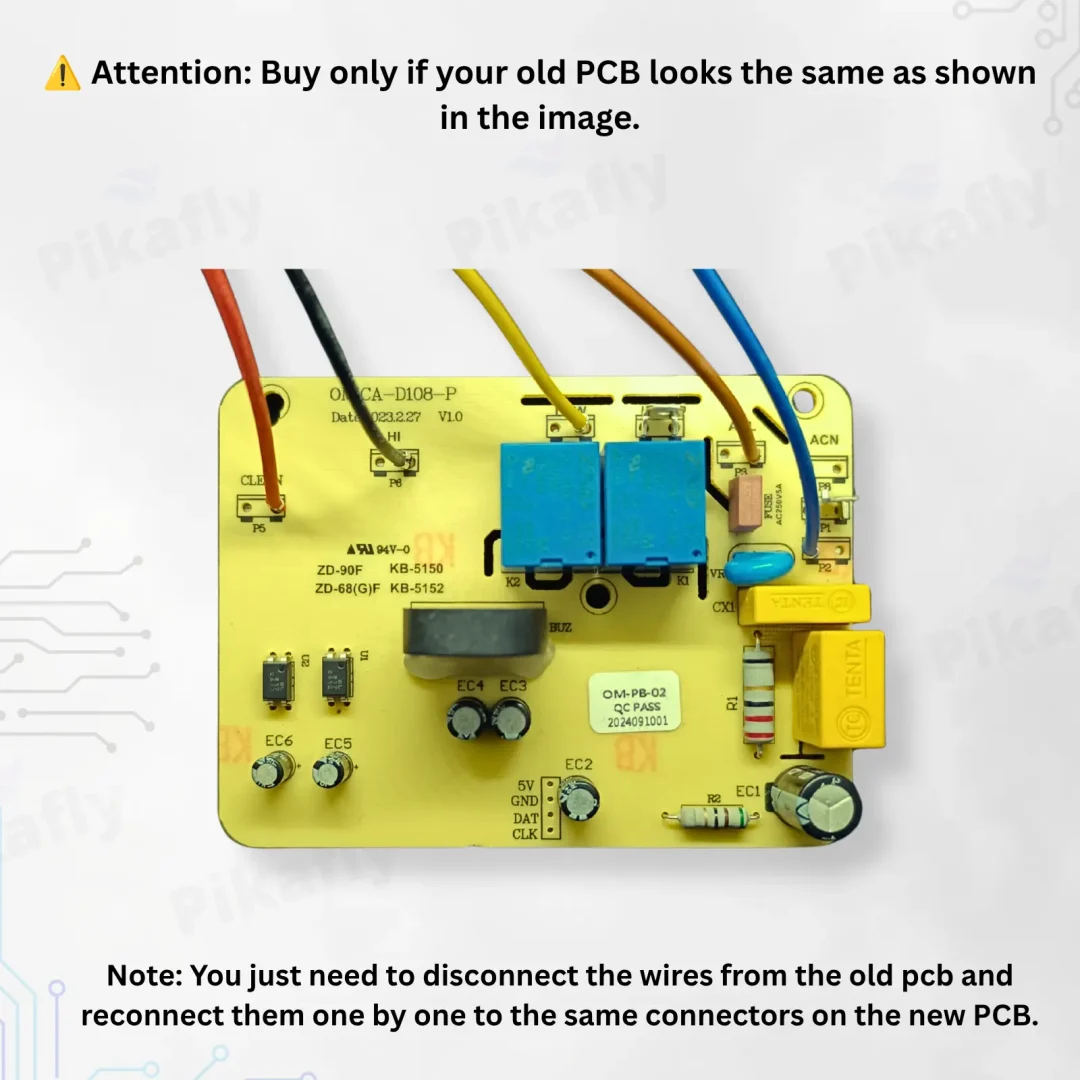 Pikafly® – Chimney PCB for Auto Clean Chimney works with Push Button Display (11) - Image 2